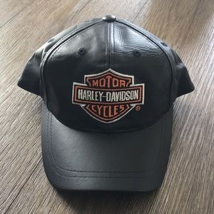 EUC Harley Davidson 100% leather hat
